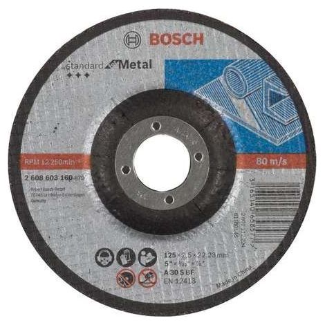 Disco abrasivo da taglio per metallo 125x22x2,5 mm standard