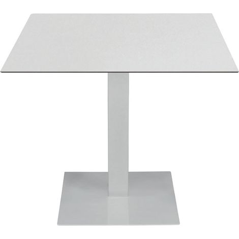 Tavolo da Ristorante Base Quadrata Bianca Piano Bianco in HPL Dimensione Tavoli: 60 x 60