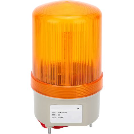 Feu de signalisation BERM à DEL, signal sonore et lumineux, équipement d'alarme d'urgence pour véhicules, 220 V CA, jaune (1/5)