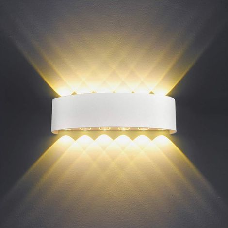 Applique murale - IP65 étanche - Aluminium - Spot haut/bas - LED 12 W - Blanc chaud (1/5)