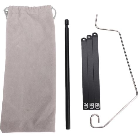 Metal Camping Lamp Tripod with Carry Bag, Step-Setting Installation for Hanging Lanterns on Picnic Tables or Tents (1/5)
