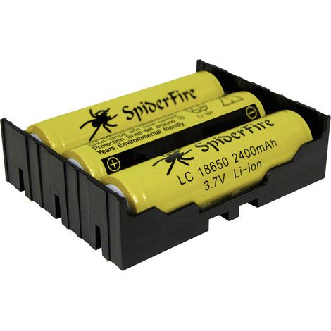 MPD BK-18650-PC6 Batteriehalter 3x 18650 Durchsteckmontage THT (L x B x H) 77.7 x 59.69 x 21.54 mm