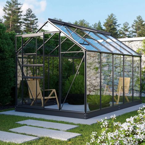 Vitavia Gewächshaus "Planet 6200" inkl. Fundament, schwarz, 6,2 m², 3 mm ESG (1/5)