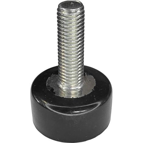 Verstellbare Nivellierschraube aus Edelstahl mit NBR-60-Shore-Gummispitze, M12x40 mm (1/3)