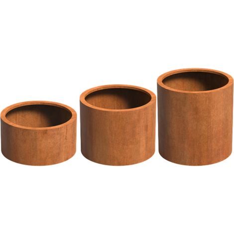Adezz Circum ohne Boden Pflanzgefäß aus Corten-Stahl Pflanzkübel Blumentopf