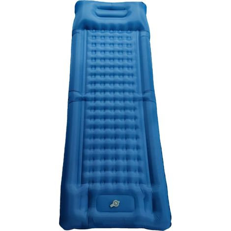 Luftmatratze, integrierte Pumpe, wasserdichtes Design, Marineblau