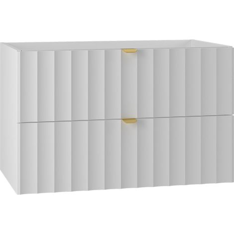 Waschtischunterschrank 80cm Lexa mit 2 Schubladen, Weiß (1/5)