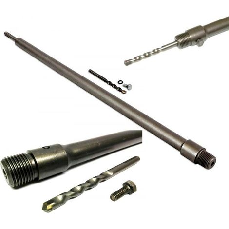 ASTA BARRA PER FRESA CAROTATRICE ATTACCO SDS MAX 600MM LUNGHEZZA 60CM CON PUNTA (1/5)