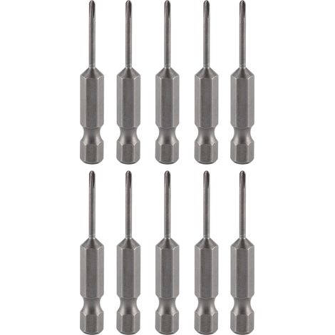 Lot de 10 embouts cruciformes pour visseuse électrique, aimantés, trempés, accessoires S1/4 2mm (1/5)