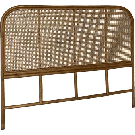 Dark rattan and cane headboard 140x3x110 cm - Sumatra