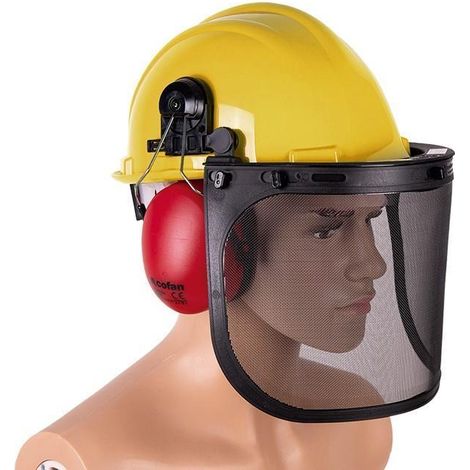 KIT DE PROTECCIÓN FORESTAL PARA DESBROZADORA Y MOTOSIERRA (CASCO AMARILLO) (1/5)