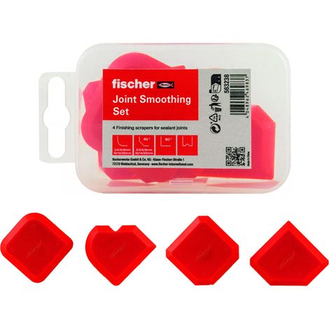 Fischer Set Spatole per Silicone per una Applicazione e Stesura Elegante e Professionale, 563238