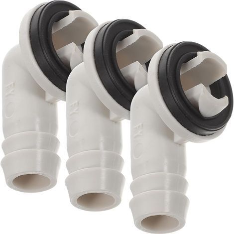 3 Pcs Connecteur de Tuyau de Vidange de Climatiseur 15mm - Raccord Coudé d'Évacuation des Condensats avec Anneau en Caoutchouc Anti-Fuite - Adaptateur Unité AC Fenêtre Vidange Efficace (1/5)