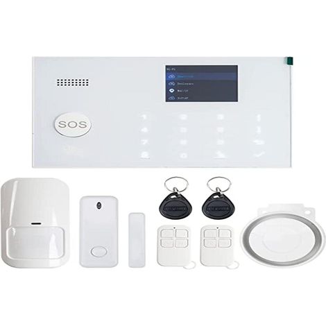 Sistema d'allarme Wireless PNI SafeHome PT700 WiFi GSM 4G con monitoraggio e avviso via Internet, SMS, chiamata vocale, applicazione mobile Tuya Smart