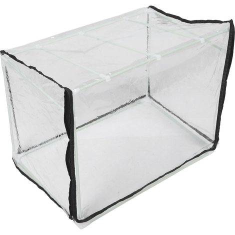 Mini-Serrage Portable 60X40X40 CM en Fibre avec Toit Plat Serrage de Culture Résistante aux Intempéries Protection Anti-Gel pour Plantes et Semis Tente de Jardinage pour Balcon (1/5)