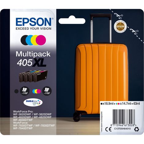 Epson 405XL Multipack DuraBrite Ultra-Tintenpatronen - Tinte mit hoher Kapazität für scharfe und langlebige Ausdrucke