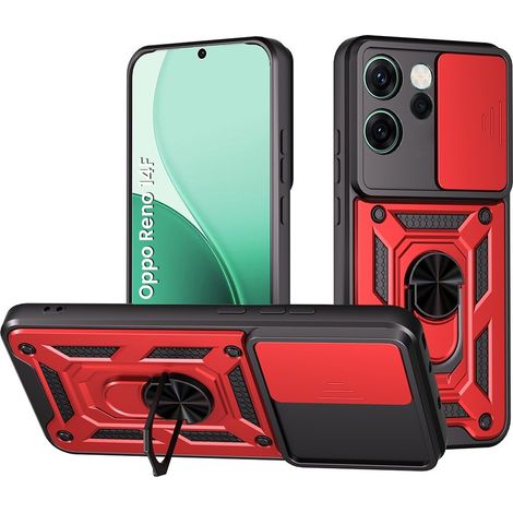 Coque de protection CamShield Slide rouge pour Oppo Reno 14 F / 14 FS (1/5)