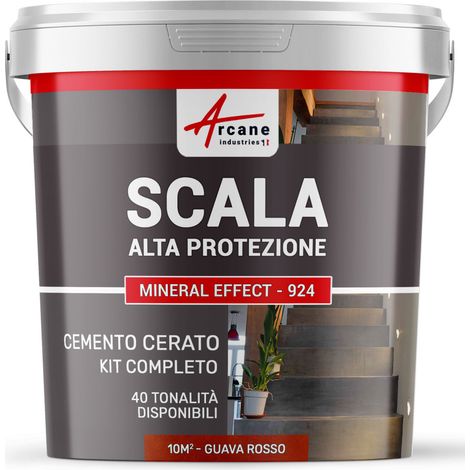 Cemento Cerato Scale - Kit Completo - 10 m² (in 2 strati) Guava Rossa - ARCANE INDUSTRIES