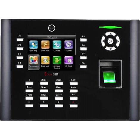 Machine de pointage pour les employés des petites Iclock680 tcp/ip USB système de contrôle d'accès de porte de serveur web de contrôle d'accès de temps d'empreinte digitale avec caméra Machine de cart (1/5)