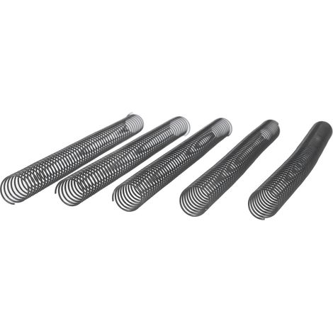 100 spirales métalliques pour reliure, diamètre 19 mm, 48 dents, pas de 4:1, capacité de 170 feuilles, pour papier A4, noir. (1/5)