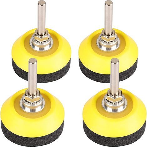 50mm Disques Papier pad de Roll Lock Ponçage pour roues de broyage, arbre de 1/4 de pouce, fixation de forage, couche de mousse, tampon de tampon (4 pièces) (1/5)