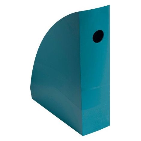 Ranges-revues bleu canard Exacompta Mag-Cube dos de 8,2 cm gamme Néo Déco