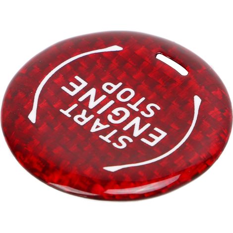 Car Engine Start Stop Button Cover Trim Carbon Fiber Replacement for Corvette C8 2020 to Present Red (1/5)