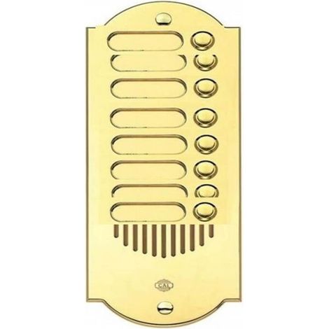 Pulsantiera per citofono ottone lucido 8 pulsanti oro lucido 8 FAMIGLIE 8 tasti p108