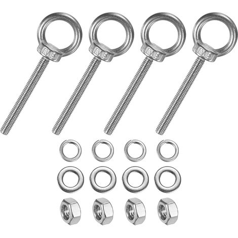 4-Sets Vis À Oeil En Acier Inoxydable M6x59mm Filetage Mâle (1/5)