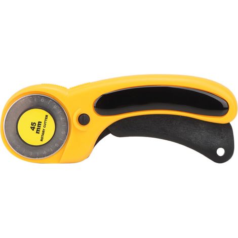 La rueda de corte de tela de 45 mm tiene un diseño ergonómico con cuchillas afiladas. Esta herramienta de corte multidireccional es ideal para costura y trabajos de precisión, además de ser cómoda y f