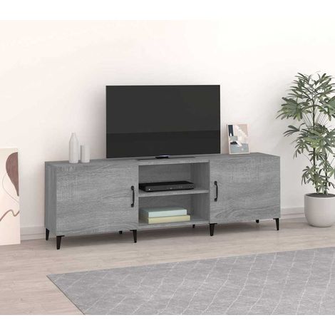 vidaXL TV Cabinet Grey Sonoma 150x30x50 cm Engineered Wood (1/5)