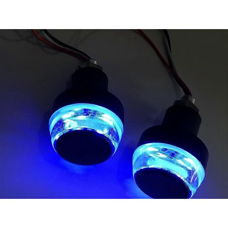 Equilibrador universal de intermitentes para manillar de motocicleta de 12 V CC, color azul y blanco. (1/5)
