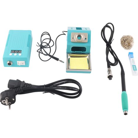 Station de soudage 150-500°C réglable, écran LED numérique 12V 75W, kit complet pour brasage, prise UE 100-240V, fer à souder professionnel (1/5)