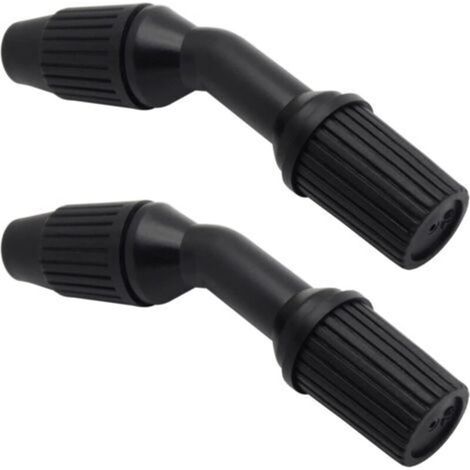 Lot de 2 buses coniques durables pour l'arrosage et le nettoyage (buses noires réglables)