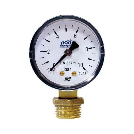 Manomètre Pression Eau Aqua Control Mesure Précise Pression Eau 0-10 Bars - Aqua Control
