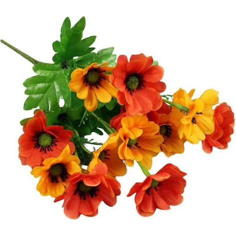 Fleurs artificielles de 5 cm de diamètre, en plastique léger et soupleorange (1/5)