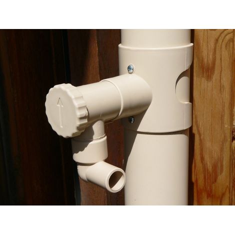 Multicuves – Collecteur d'eau de pluie pour gouttière 80-100 mm – Installation rapide par clipsage – Récupération efficace jusqu'à 20L/min – Couleur sable