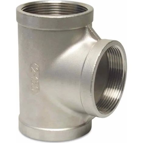 Tee inox filettato 1/4", raccordo a T in acciaio inox V4A, 90 gradi