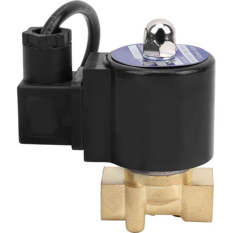 Électrovanne en laiton G3/8 pouce, normalement fermée, type à action directe, adaptée à l'air/eau/huile, 2A-040-10DC24V.