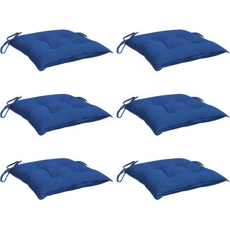 vidaXL Coussins de palette lot de 6 bleu 50x50x7 cm tissu oxford