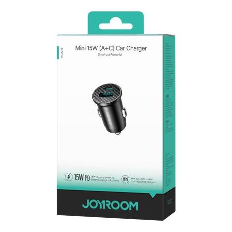 Cargador de coche Joyroom JR-CCN16 Mini de 15 W, color negro