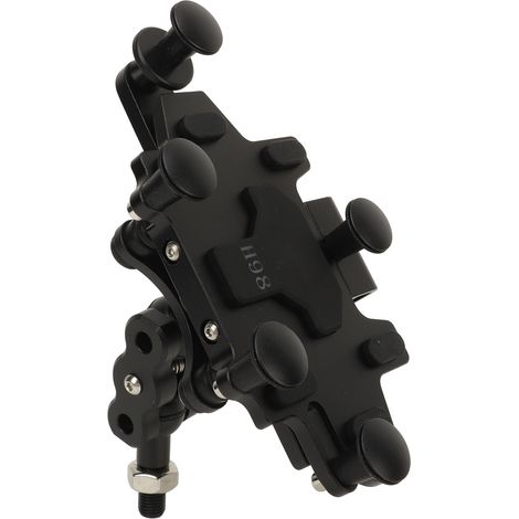 Support Téléphone Moto 540° Réglable, Support Guidon Universel en Alliage d'Aluminium, 5 Griffes, Type Molette, Noir (1/5)