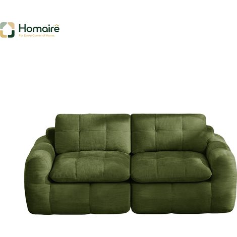 Sofa mit Modulen aus Chenille grün en Polyester 194 x 97 x 68 cm HOMAIRE (1/5)