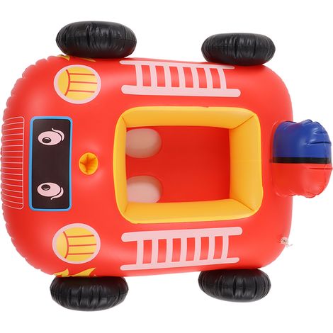Bébé Flotteur de Piscine Gonflable Été Forme de Voiture Bateau Anti-Noyade Jouet d'Eau Rouge pour Enfants (1/5)