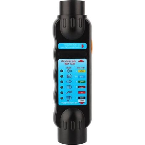 12V voiture 7Pin remorquage remorque Prise femelle Connexion Tester l\'outil de diagnostic - noir-CY (1/4)
