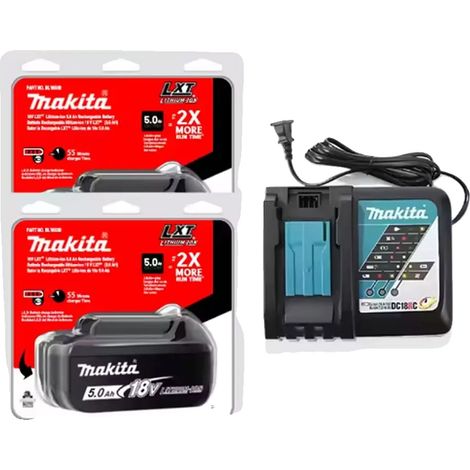 Batterie lithium-ion, capacité de 5000mAh, compatibilité fiable, 5.0Ahx2 ChargeurX1 (1/2)