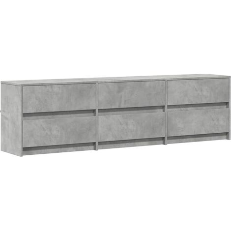 Mueble TV multimedia estantería para televisión buffet para televisión comedor salón dormitorio con LED 180 x 34 x 50 cm madera contrachapada gris 020026450