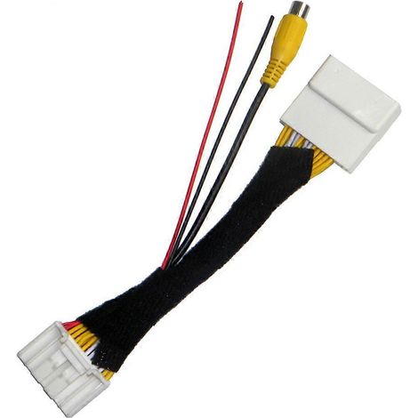 Adaptador de cable convertidor de cámara de marcha atrás de vídeo RCA de 28 pines para coche, compatible con CX-5, Demio, Axela Roadster, MX-5 y Miata (2, 3 y 6, respectivamente). (1/5)