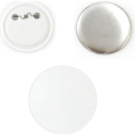 Spille Personalizzabili Bianche da 37mm Spillette per Personalizzaione Stampa Spillette Spille fai da te- 100 Pezzi