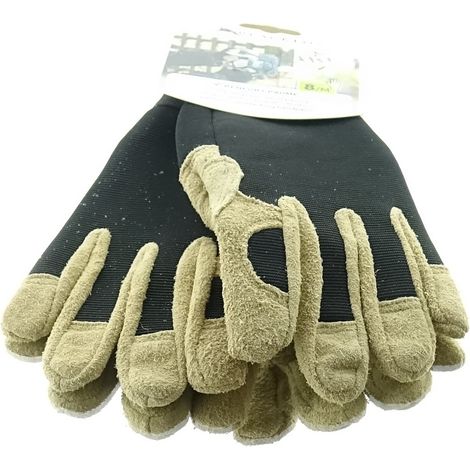 BLACKFOX® Garten - Handschuhe Handflächen-Verstärkung Schwarz & Braun Größe 8/M (1/3)